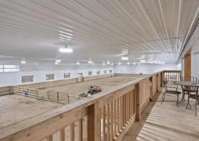 Viewing gallery inside riding arena