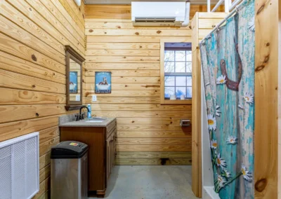 Large indoor riding arena with sand footing